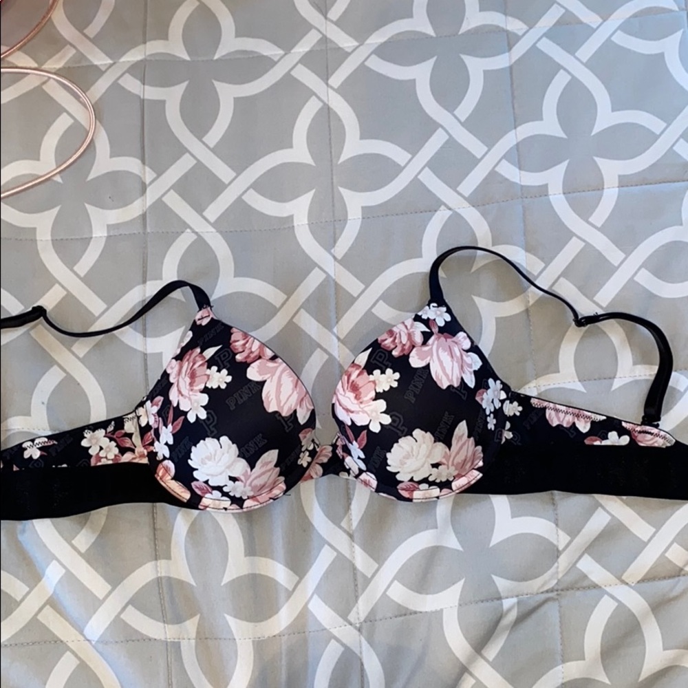 PINK floral wear everywhere push up bra